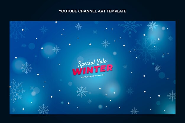 Art de la chaîne youtube hiver dégradé