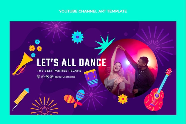 Art De La Chaîne Youtube De Soirée De Danse Latine Plate