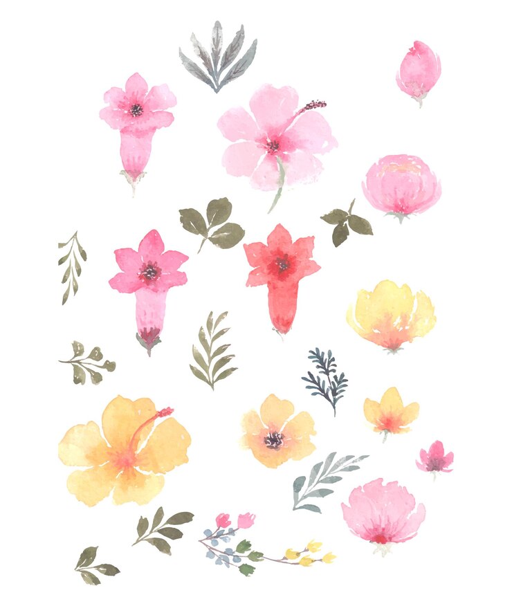 Vecteur gratuit art floral aquarelle à la main