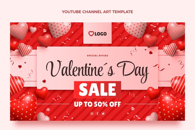 Art Réaliste De La Chaîne Youtube De La Saint-valentin