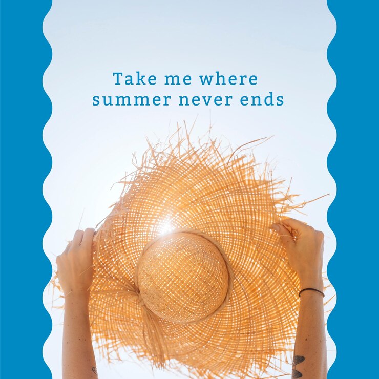 Vecteur gratuit article modifiable pour le modèle d'annonce summer vibes