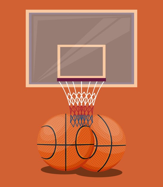 Articles de fond orange jeu de basket-ball sport