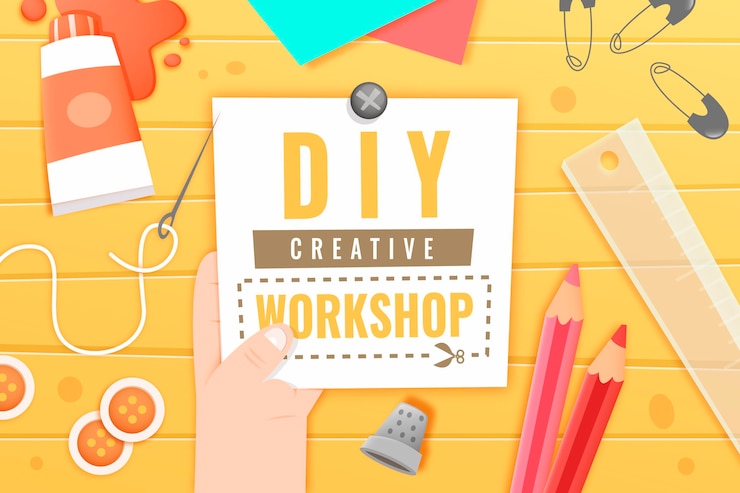 Vecteur gratuit atelier créatif bricolage