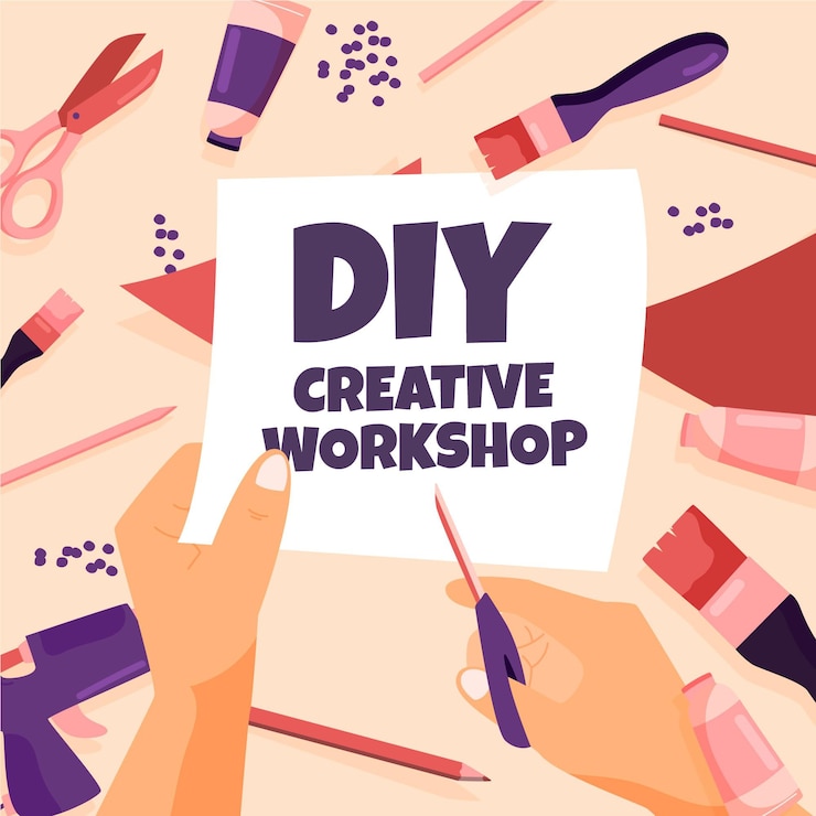 Vecteur gratuit atelier créatif bricolage