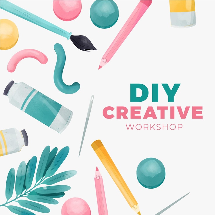Vecteur gratuit atelier créatif bricolage