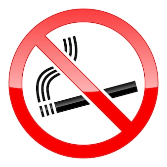 Aucun Signe De Fumer Vecteur gratuit