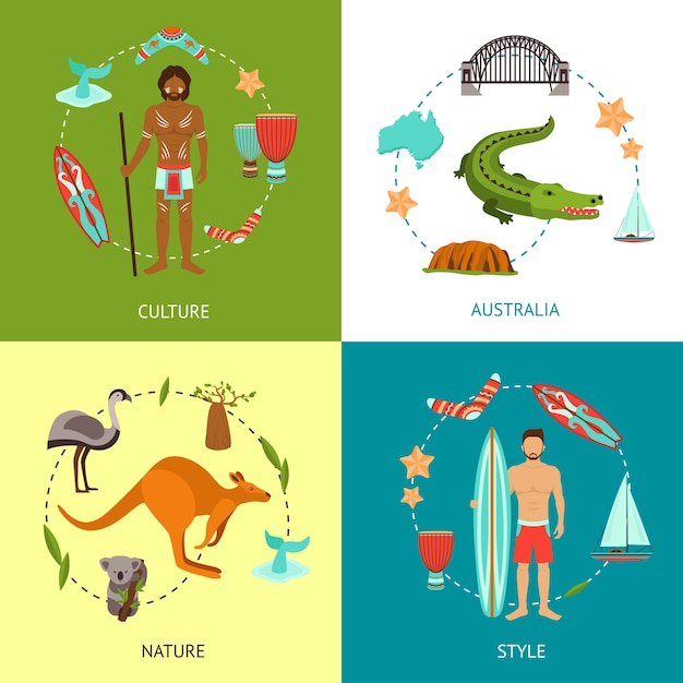 Vecteur gratuit australie design concept