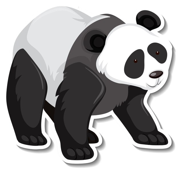 Autocollant de dessin animé animal Panda
