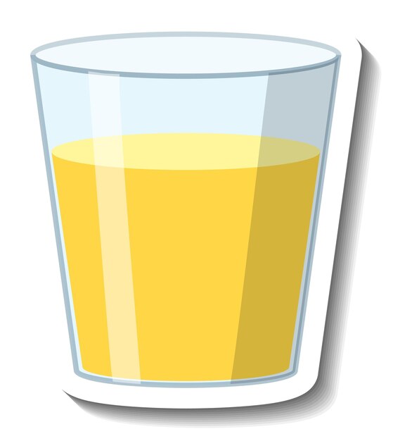 Autocollant de dessin animé de limonade dans un verre