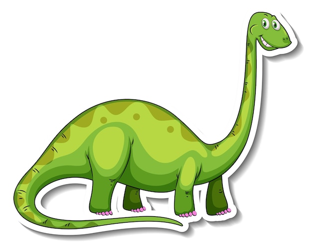 Autocollant de personnage de dessin animé de dinosaure Brachiosaurus
