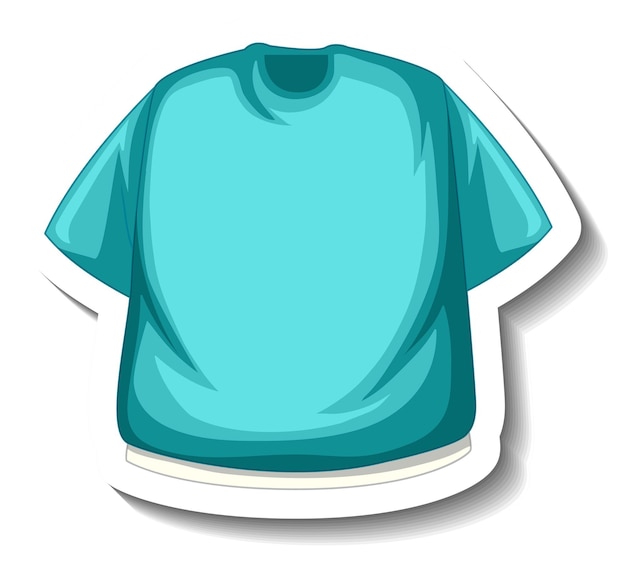 Vecteur gratuit autocollant t-shirt bleu avec cintre