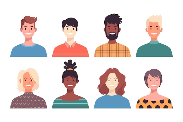 Avatars De Personnes Multiraciales