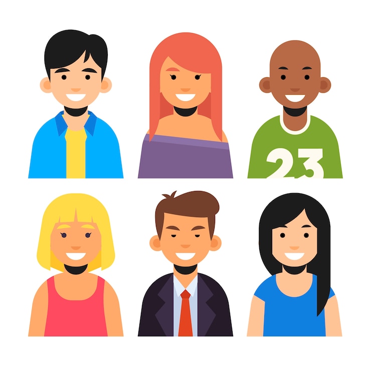 Vecteur gratuit avatars de personnes