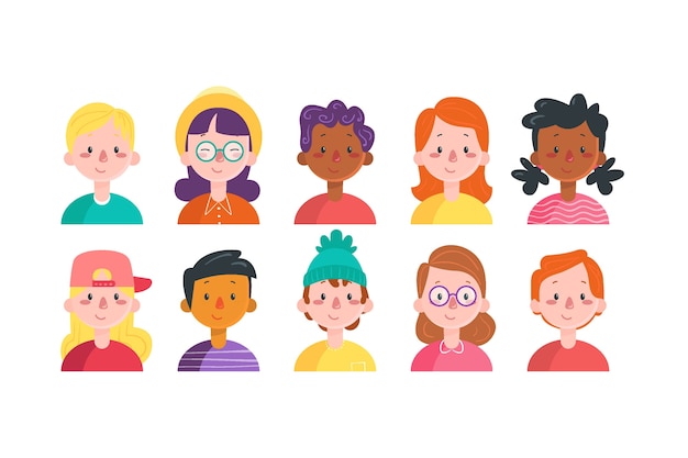 Vecteur gratuit avatars de personnes