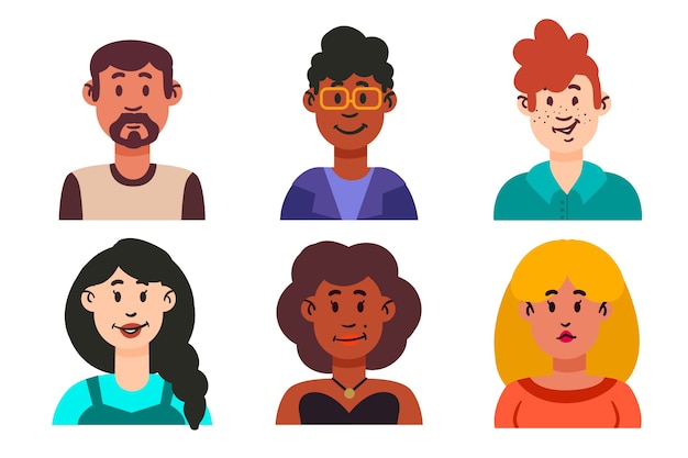 Vecteur gratuit avatars de personnes