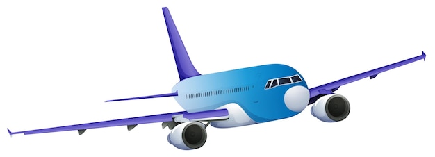 Un avion bleu