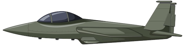 Un avion militaire sur fond blanc