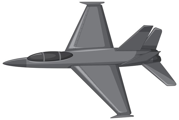 Un avion militaire sur fond blanc