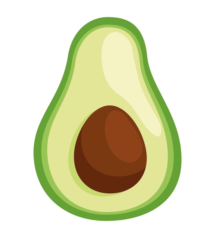 Vecteur gratuit avocats et légumes: icône biologique isolée