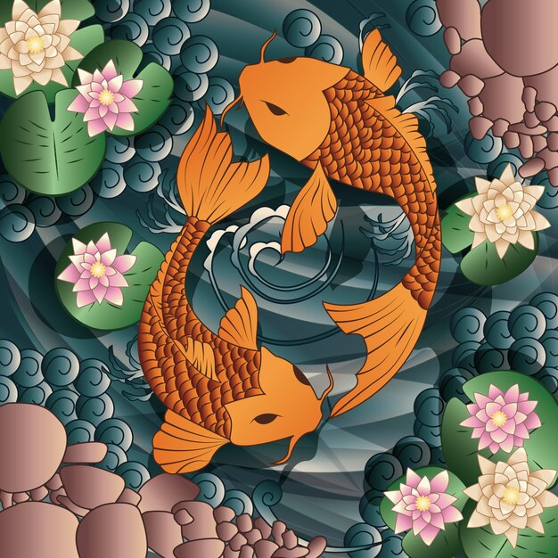 background design Koi