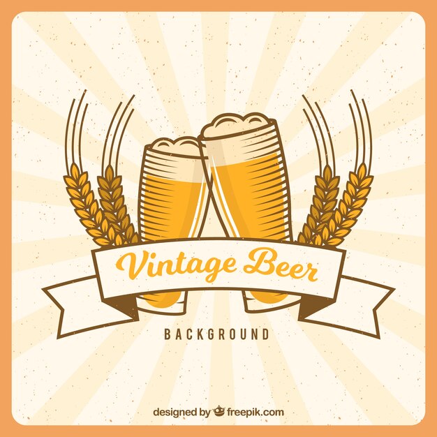 Backgrpund de bière Vintage