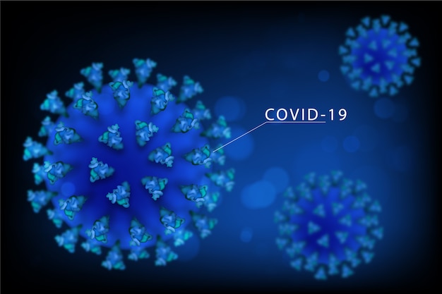 Bactérie du concept de pandémie de coronavirus