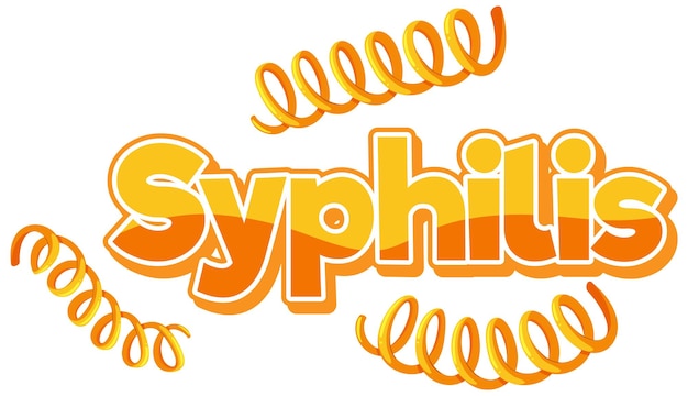 Vecteur gratuit bactérie de la syphilis treponema pallidum sur fond blanc