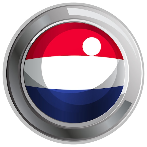 Badge rond pour le drapeau des Pays-Bas