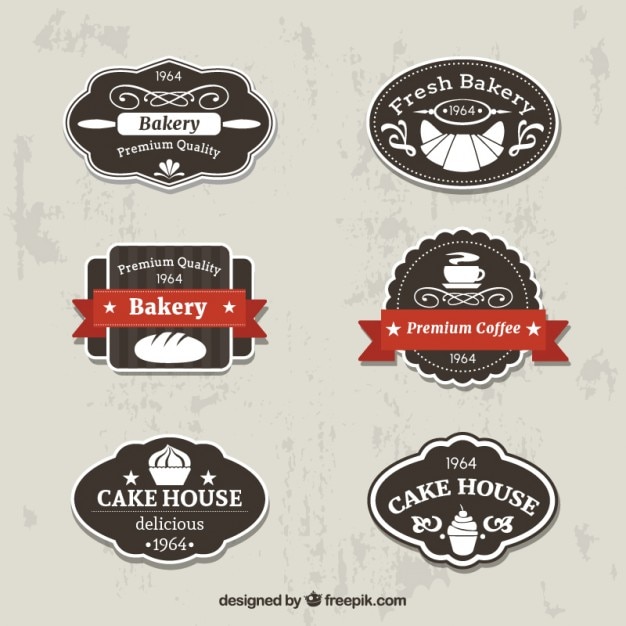 Badges De Boulangerie Rétro