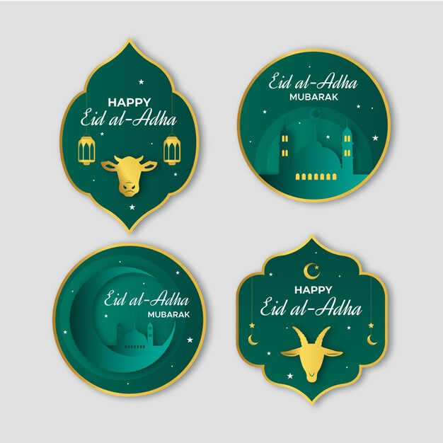 Badges Eid Al-adha Dégradés