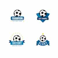 Vecteur gratuit badges de football