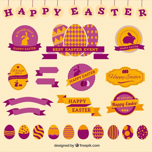 Badges Joyeuses Pâques