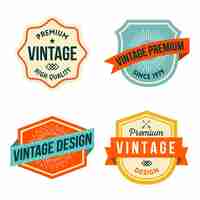 Vecteur gratuit badges vintage set