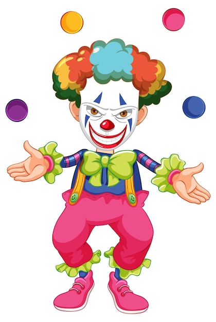 Vecteur gratuit balles de jonglage clown dessin animé