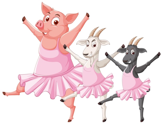 Ballet De Danse Des Animaux De La Ferme