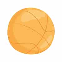 Vecteur gratuit ballon de basket-ball sportif