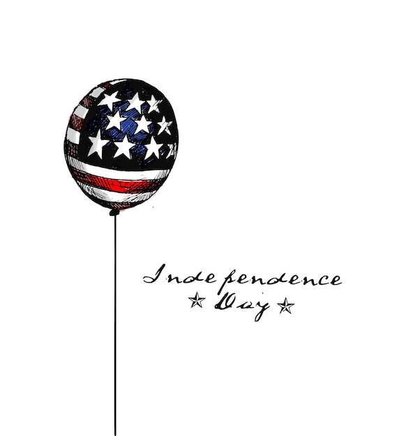 Ballon De La Fête De L'indépendance Américaine Du 4 Juillet