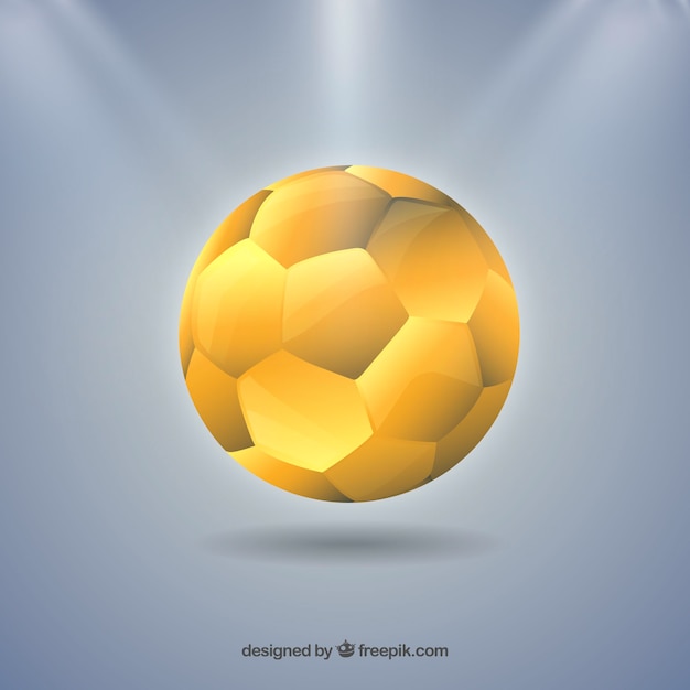Ballon de handball en couleur dorée
