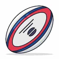 Vecteur gratuit ballon de rugby