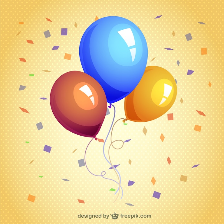 Vecteur gratuit des ballons et des banderoles