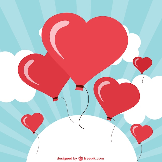 Ballons en forme de coeur