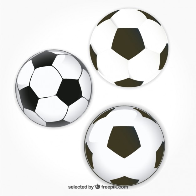 Vecteur gratuit les ballons de soccer