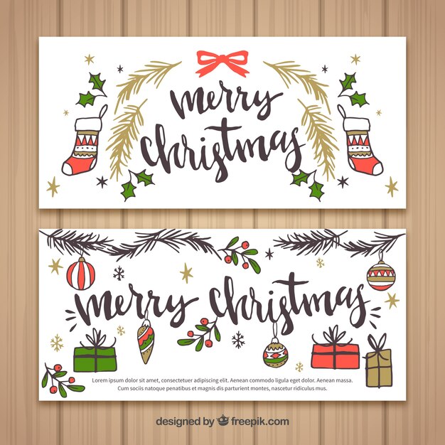 Bandes dessinées vintage Joyeux Noël avec des dessins