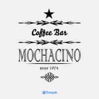 Vecteur gratuit bannière café bar mochacino