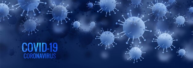 Vecteur gratuit bannière de cellules de coronavirus