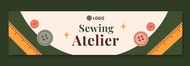 Vecteur gratuit bannière de contraction de l'atelier de mode minimal