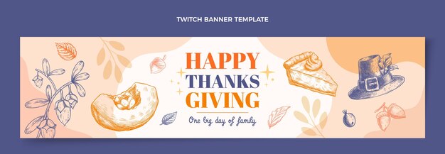 Vecteur gratuit bannière de contraction de thanksgiving design plat dessiné à la main