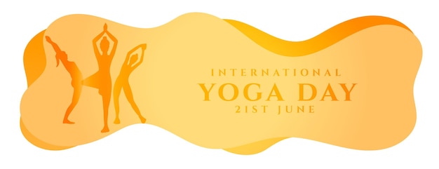 Vecteur gratuit bannière créative de la journée internationale du yoga pour une vie heureuse et équilibrante