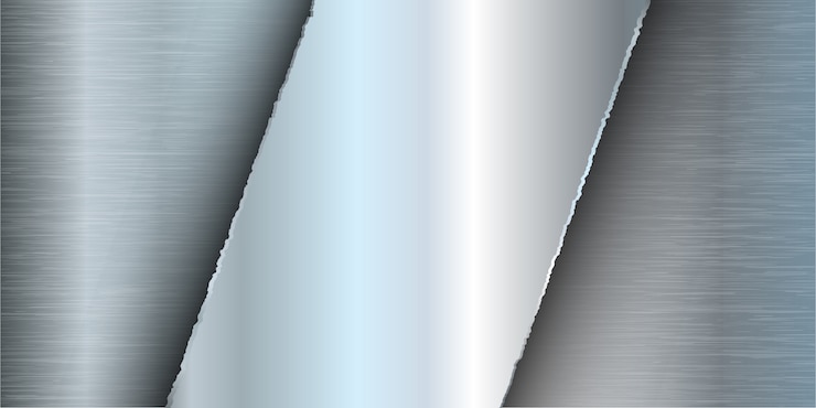 Vecteur gratuit bannière avec un design en métal brossé