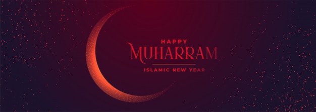 Vecteur gratuit bannière du festival muharram heureux pour le nouvel an islamique